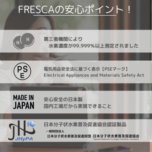 フレスカ300 1年保証付き/水素吸入器 毎分300ml  酸素同時吸入毎分150ml - 画像 (5)